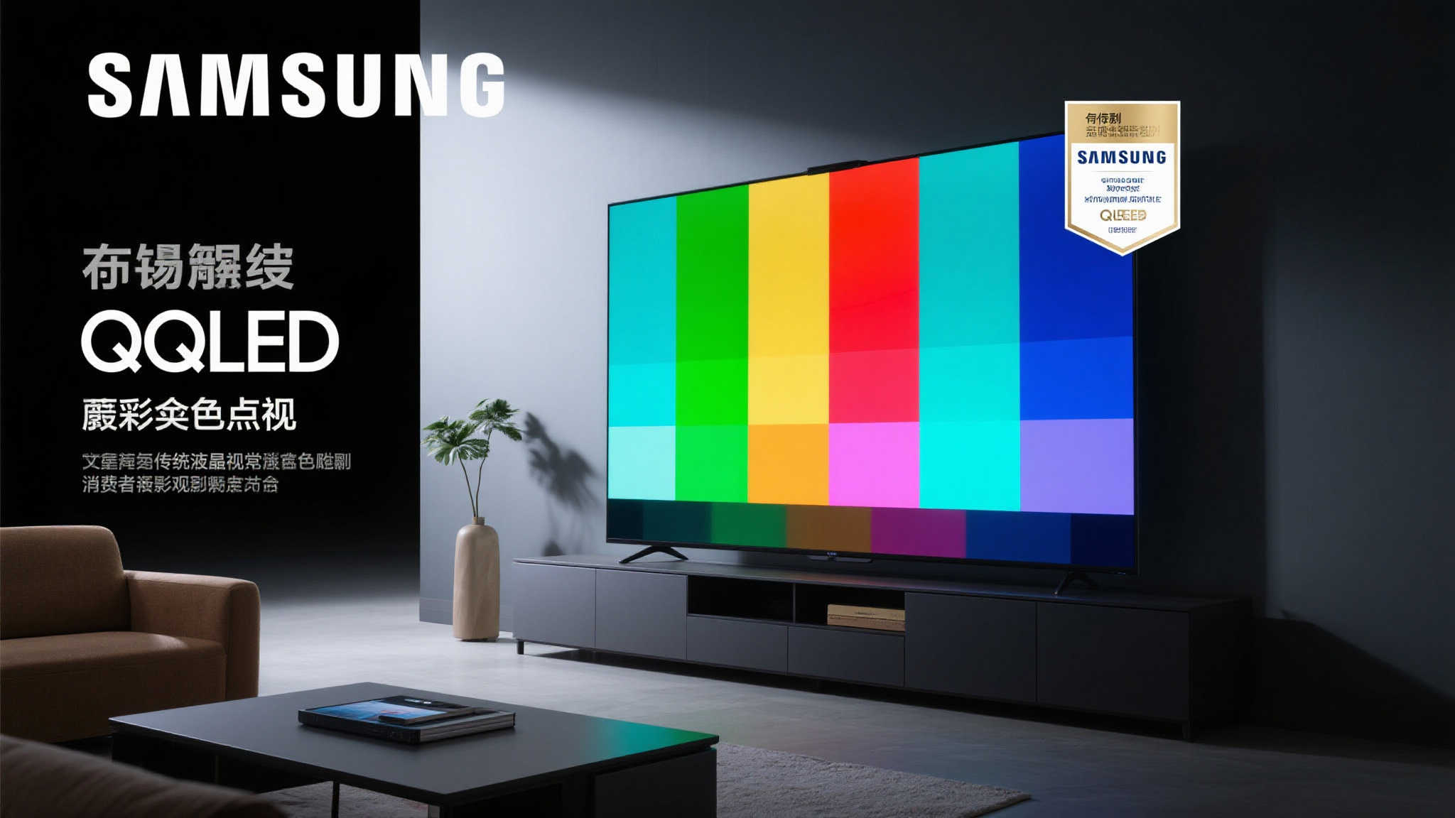 三星QLED电视获德国莱茵TÜV‘真量子点显示’权威认证 具体而言,这一认证确保了三星QLED电视